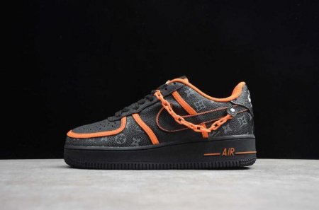 Men's | Nike Air Force 1 07 SE Black Orange AQ4211-100 Running Shoes