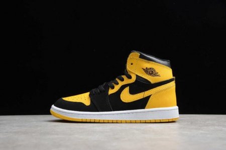 Kids | Air Jordan 1 Retro High OG BP Yellow Black Basketball Shoes