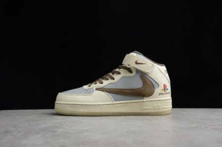 Men's | Nike Air Force 1 07 Mid BQ5828-202 Beige Grey Brown Shoes Running Shoes