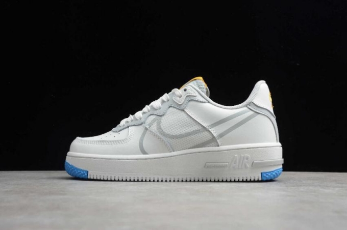 Women's | Nike Air Force 1 React White Light Grey Jade CT1020-100 Running Shoes