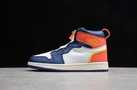 Men's | Air Jordan 1 High Zip WMNS Sail Bright Citron-Blue Void-True Orange Basketball Shoes