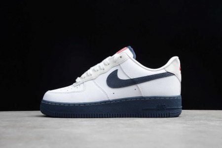 Men's | Nike Air Force 1 07 White Obsidian Sport Red CK5718-100 Running Shoes