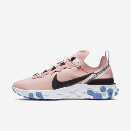 Nike Shoes React Element 55 | Coral Stardust / Light Soft Pink / Light Blue / Oil Grey