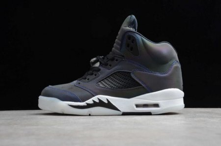 Men's | Air Jordan 5 Retro Oil Grey Black White Basketball Shoes