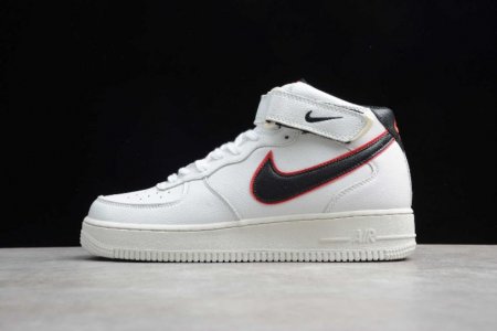 Men's | Nike Air Force 1 Mid 07 HH White Black Red CJ6106-101 Running Shoes