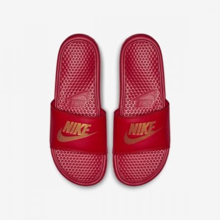 Nike Shoes Benassi | University Red / Metallic Gold