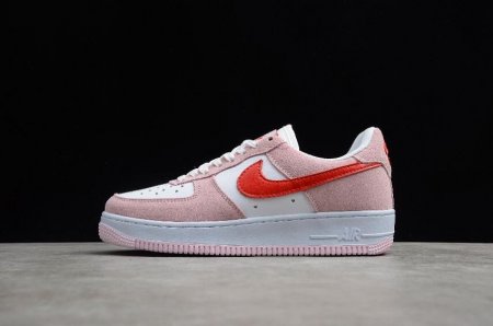 Women's | Nike Air Force 1 07 QS Tulip Pink University Red DD3384-600 Running Shoes