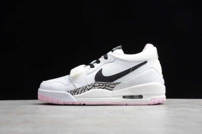 Women's | Air Jordan Legacy 312 Low GS White Black Pink Foam AT4040-106 Basketball Shoes