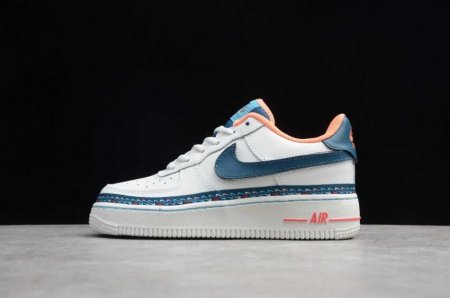 Women's | Nike Air Force 1 GS Summit White Blue Force CK9708-100 Running Shoes