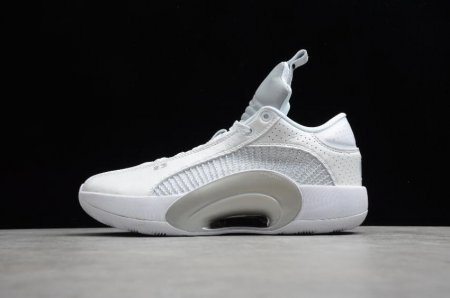Women's | Air Jordan 35 Low PF White Metallic Silver Black CW2459-100 Basketball Shoes