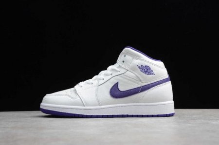 Men's | Air Jordan 1 Retro High GG White Purple Basketball Shoes