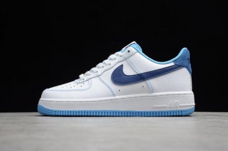 Women's | Nike Air Force 1 07 White Deep Royal Blue DA8478-100 Running Shoes