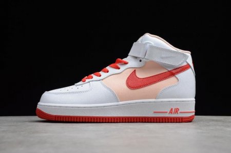 Women's | Nike Air Force 1 Mid Retro White Red CD0884-123 Shoes Running Shoes