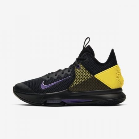 Nike Shoes LeBron Witness 4 | Black / Opti Yellow / White / Voltage Purple