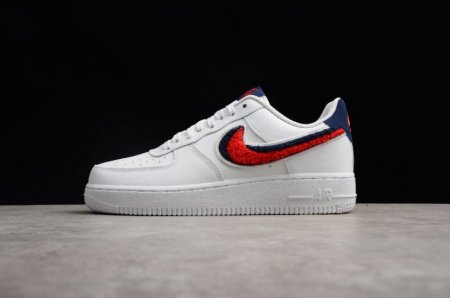 Men's | Nike Air Force 1 07 White University Red Blue Void 823511-106 Running Shoes