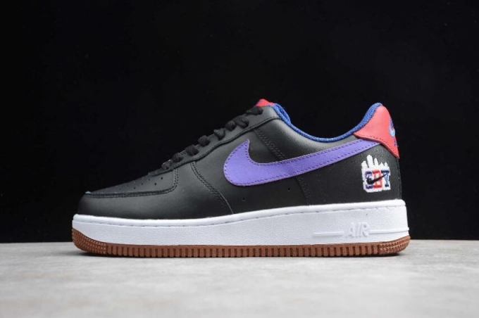 Women's | Nike Air Force 1 07 LE Black Psychic Purple CQ7506-084 Running Shoes
