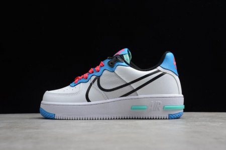 Women's | Nike Air Force 1 React White Sky Blue CD4366-003 Running Shoes