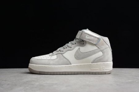 Women's | Nike Air Force 1 07 Mid CQ3866-015 Beige IN Grey Shoes Running Shoes