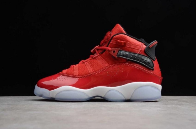 Women's | Air Jordan 6 Retro Rings Gym Red Black White Basketball Shoes