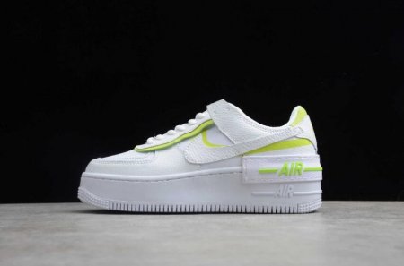 Men's | Nike Air Force 1 Shadow White Fluorescent Green CI0919-104 Running Shoes