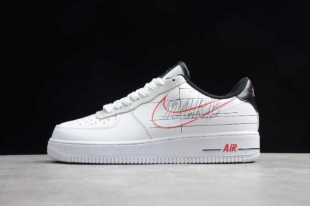 Women's | Nike Air Force 1 07 LX White Red Black CK9257-1003 Running Shoes