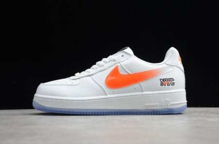 Men's | Nike Air Force 1 Low NYC White Orange CZ7928-100 Running Shoes