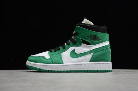 Men's | Air Jordan 1 Zoom CMFT Stadium Green Black-White-Ghost Green Basketball Shoes
