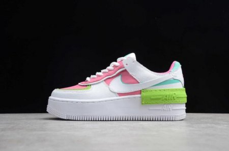 Women's | Nike Air Force 1 Shadow Peach White Green CI0919-022 Running Shoes