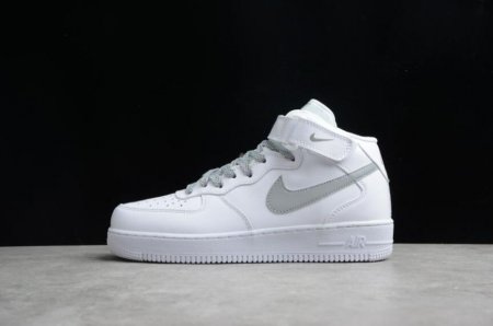 Women's | Nike Air Force 1 07 Mid 366731-606 White Silver Reflective Light Running Shoes