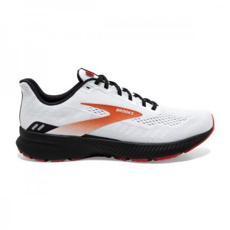 Brooks Men's Launch 8 White/Black/Red Clay