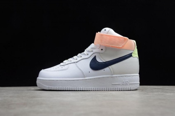 Men's | Nike Air Force 1 High White Midnight Navy Pink 334031-117 Running Shoes