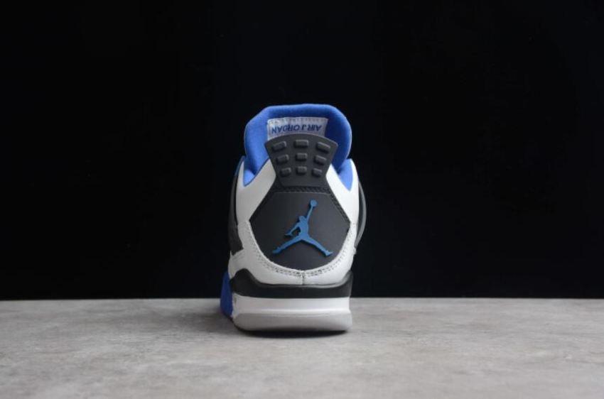 Men's | Air Jordan 4 Retro White Game Royal Black Shoes Basketball Shoes
