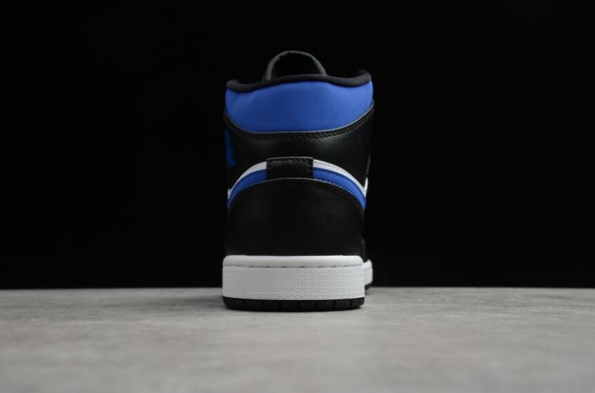 Women's | Air Jordan 1 Mid Men's Sneakers White Racer Blue Black Basketball Shoes