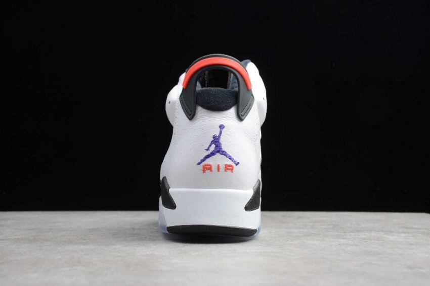 Women's | Air Jordan 6 Retro White Dark Concord Black Basketball Shoes