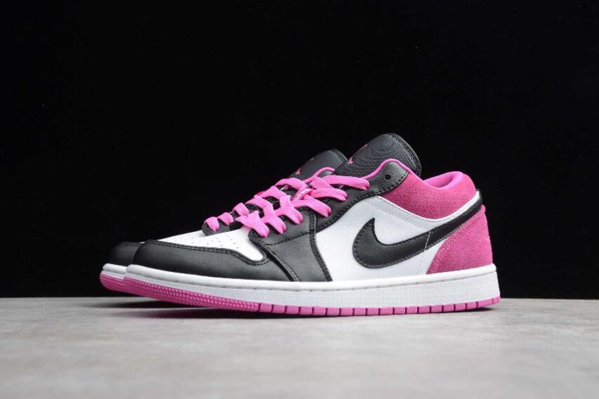 Men's | Air Jordan 1 Low SE Magenta Black White Active Fuchsia Pink Basketball Shoes