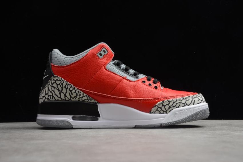 Men's | Air Jordan 3 Retro Tinker NRG Fire Red Cement Grey Black Basketball Shoes