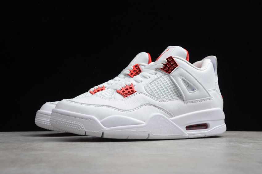 Men's | Air Jordan 4 Retro SE White Red Metallic Basketball Shoes