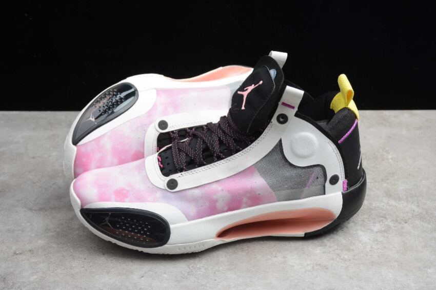 Men's | Air Jordan XXXIV Paris Pink Tint White Black Sail CZ7752-601 Basketball Shoes