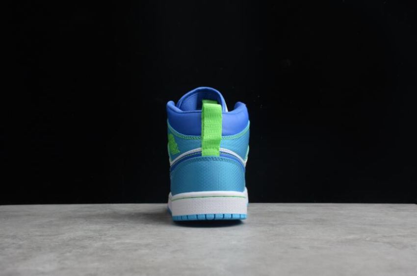 Women's | Air Jordan 1 Mid SE  DK Powder Blue Racer Blue Shoes Basketball Shoes