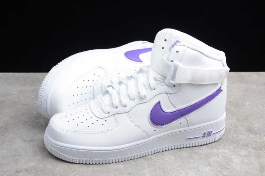 Men's | Nike Air Force 1 High 07 3 White Violet AT4141-103 Running Shoes