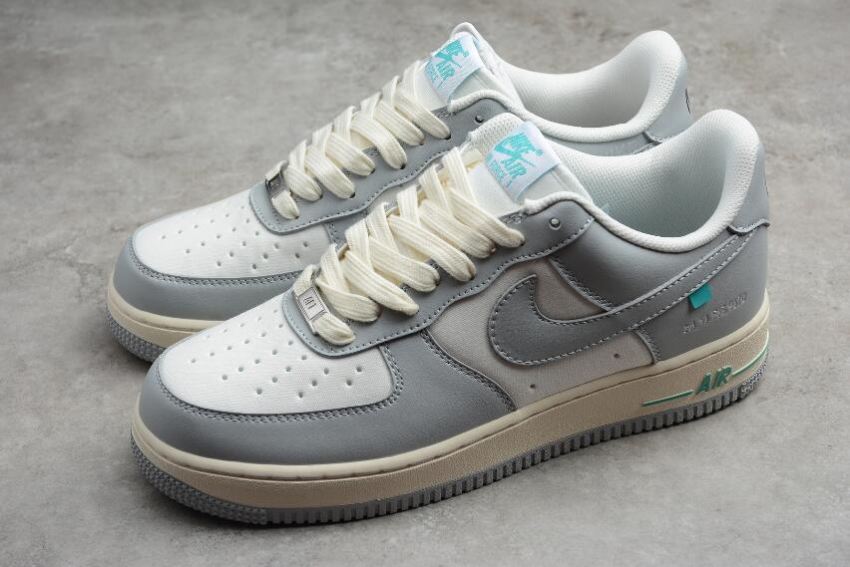 Women's | Nike Air Force 1 07 SU19 White Grey Blue CT1989-104 Running Shoes