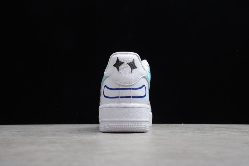 Men's | Nike Air Force 1 07 White Blue Graffiti CW2288-1118 Running Shoes