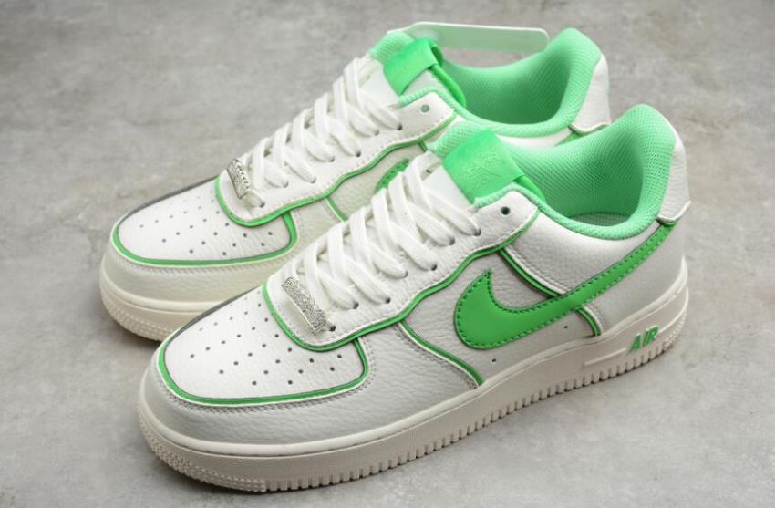 Men's | Nike Air Force 107 SU19 Beige Fluorescent Green UH8958-022 Running Shoes