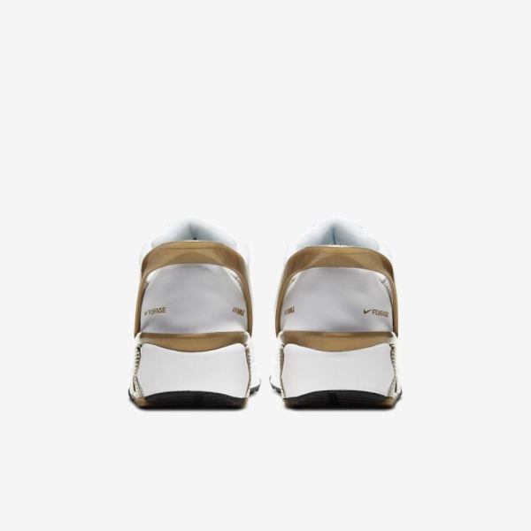 Nike Shoes Air Max 90 FlyEase | White / White / Black / Metallic Gold