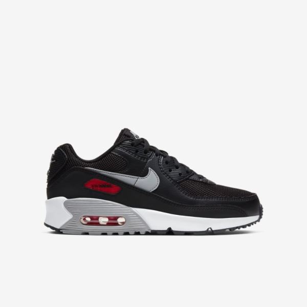 Nike Shoes Air Max 90 | Black / University Red / White / Particle Grey