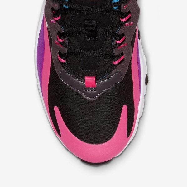 Nike Shoes Air Max 270 React | Black / Hyper Pink / Vivid Purple / White