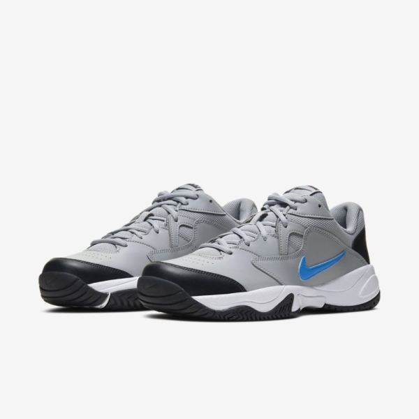Nike Shoes Court Lite 2 | Light Smoke Grey / Off Noir / White / Blue Hero
