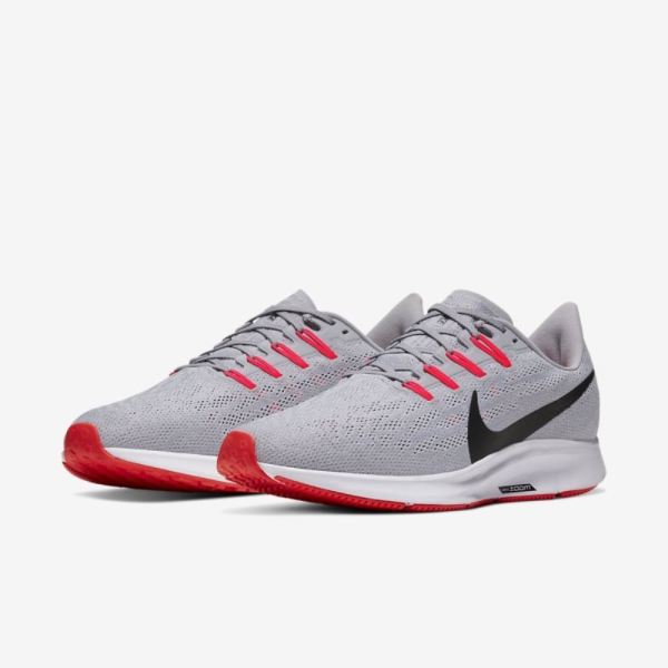 Nike Shoes Air Zoom Pegasus 36 | Wolf Grey / White / Bright Crimson / Black