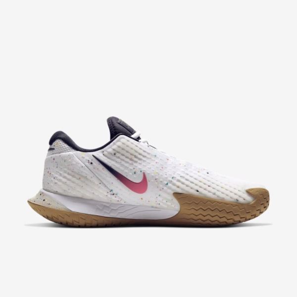 Nike Shoes Court Air Zoom Vapor Cage 4 | White / Gridiron / Wheat / Laser Crimson