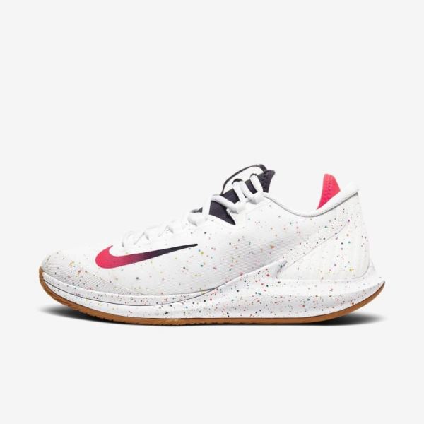 Nike Shoes Court Air Zoom Zero | Photon Dust / Black / Hyper Crimson / White